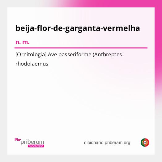 Significado de beija-flor-de-garganta-vermelha